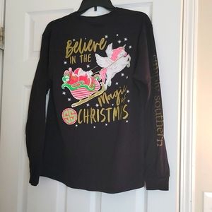 Simply Souther Christmas Unicorn Long Sleeve Shirt